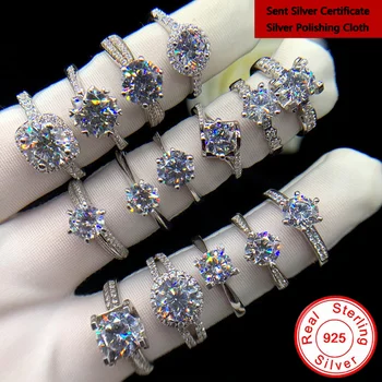 Luxusné 925 Sterling Silver Band Večnosti Prstene Pre Ženy, Najlepší Darček Pre Dámy Milujú Veľkoobchod Veľa Väčšinu Šperky