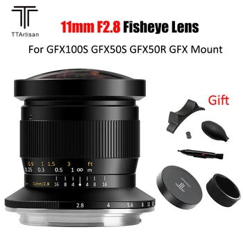 NA Sklade TTArtisan 11 mm F2.8 Fisheye Objektív Plný Slávy Manual Focus Objektív pre Fujifilm Fuji GFX100S GFX50S GFX50R GFX Kamery