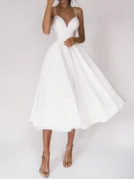 Tilorraine 2022 jar a v lete nových Európskych a Amerických žien multi-farebné podväzkové sexy veľká swing šaty biele šaty
