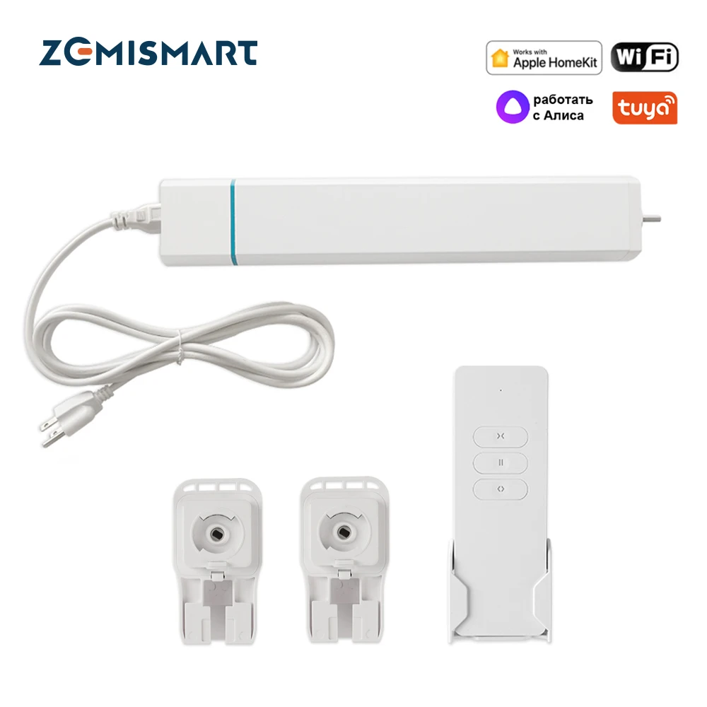 Zemismart Homekit WiFi Smart Záves Motora Pracovať s HomePod Mini Hlasové Ovládanie Siri pre Elektrické Opony Sledovať garniže